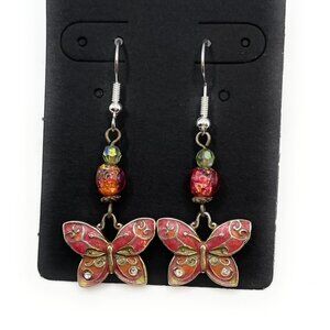 Brighton Pink Butterfly Earrings